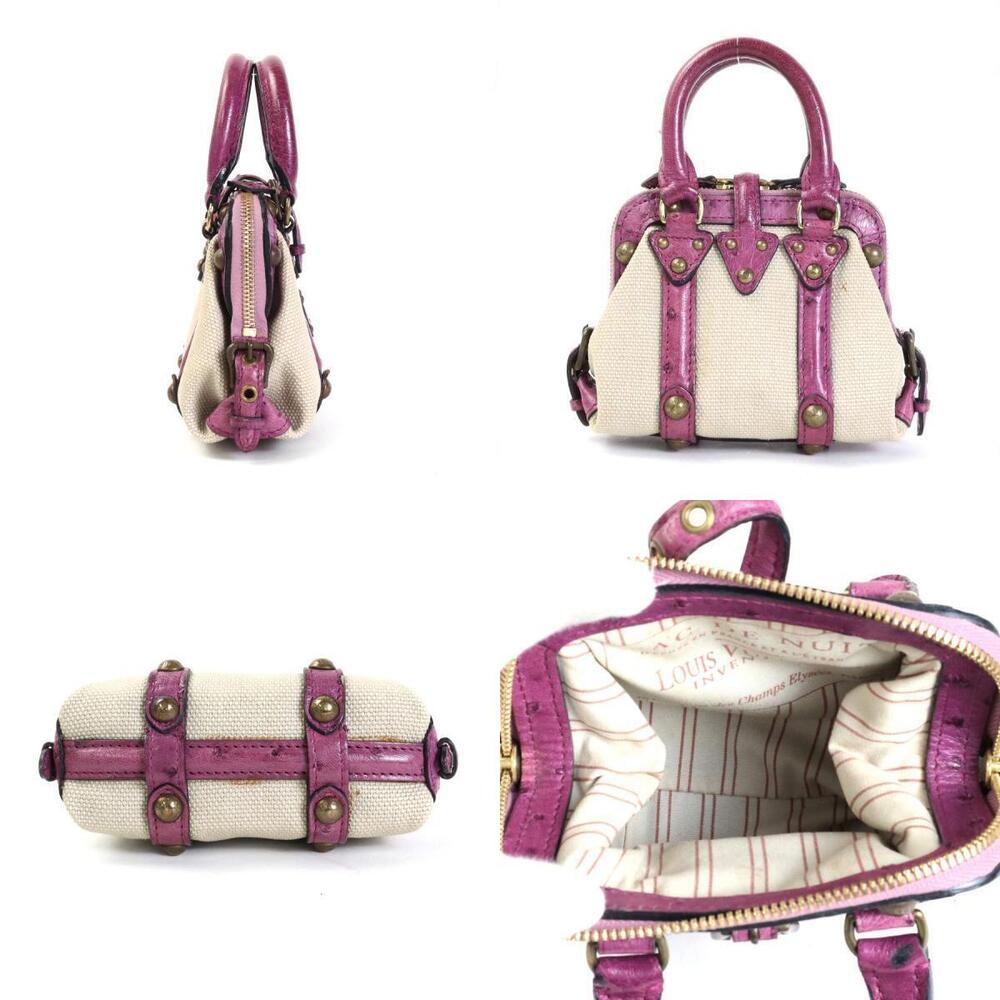 Louis Vuitton Toile Trianon Sac de Ostrich Lilac Nuit Handbag